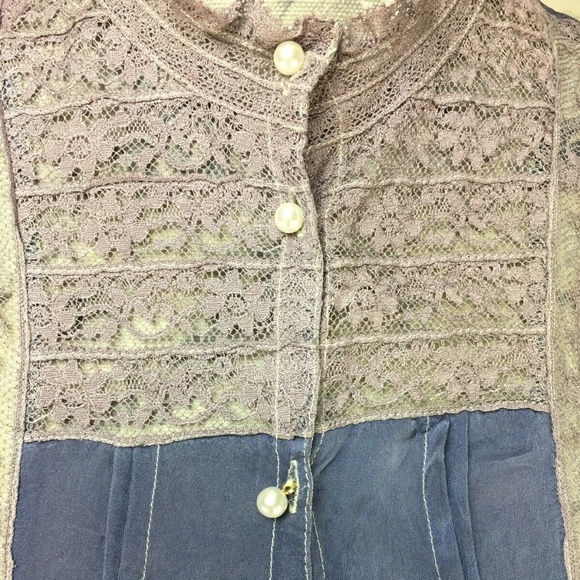 Lauren Ralph Lauren Sz 6P 100% Silk Button Up - Picture 7 of 8